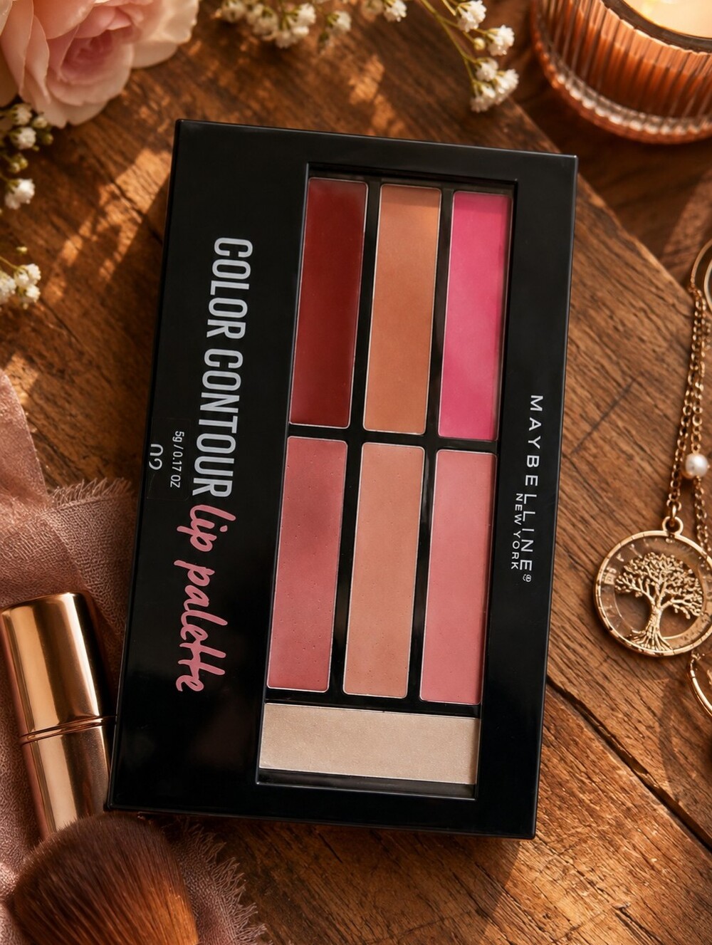 Maybelline Color Contour Lip Palette — Pink & Neutral Shades